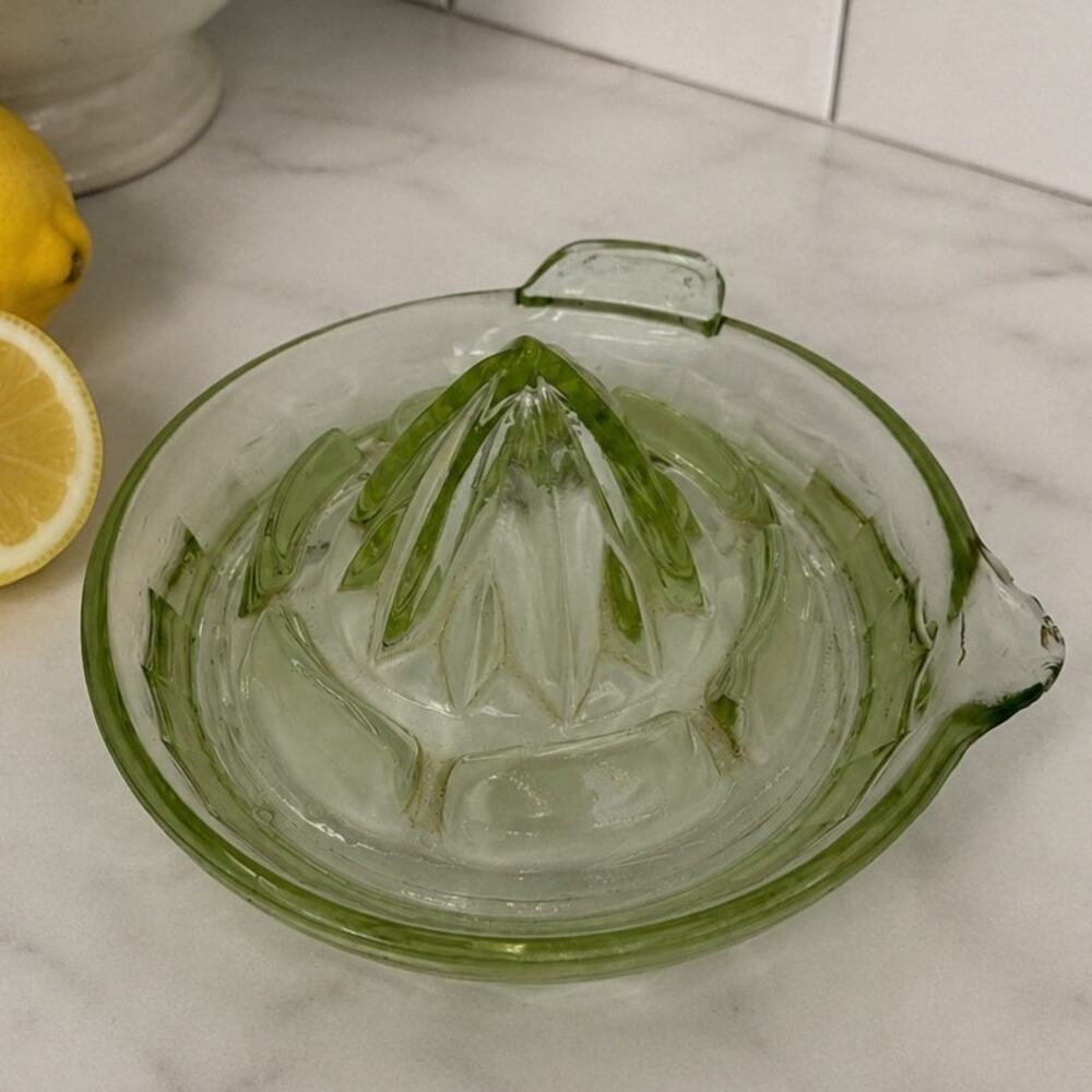 1930's Uranium Glass Juicer